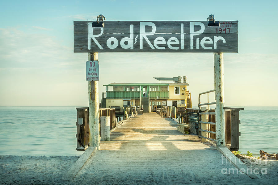 Architecture Photograph - Rod and Reel Pier, Anna Maria Island, Florida by Liesl Walsh