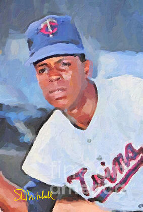 Rod Carew Painting by Steve Mitchell
