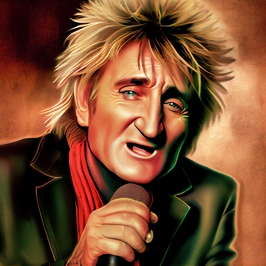 Rod Stewart Art Digital Art By Tim Hill Fine Art America 6881