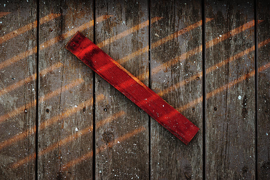 Lines Photograph - Rod Stick On Wood With Light Beams by Julius Thomas Lines Photograph - Rod Stick On Wood With Light Beams by Julius Thomas