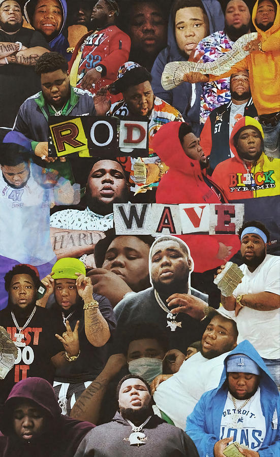 Rod Wave Collage Poster Copy Painting by Hunt Logan - Pixels