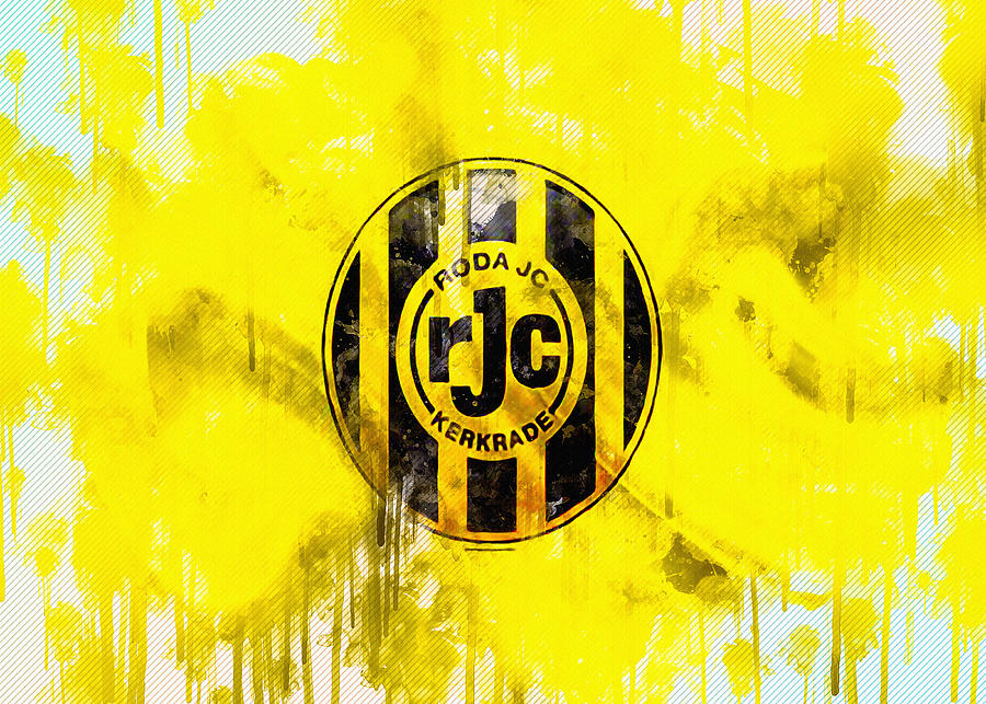 Roda Jc Kerkrade Dutch Football Club Logo Emblem Digital Art by Sissy
