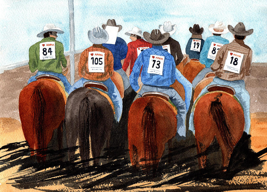 Rodeo Cowboys Painting