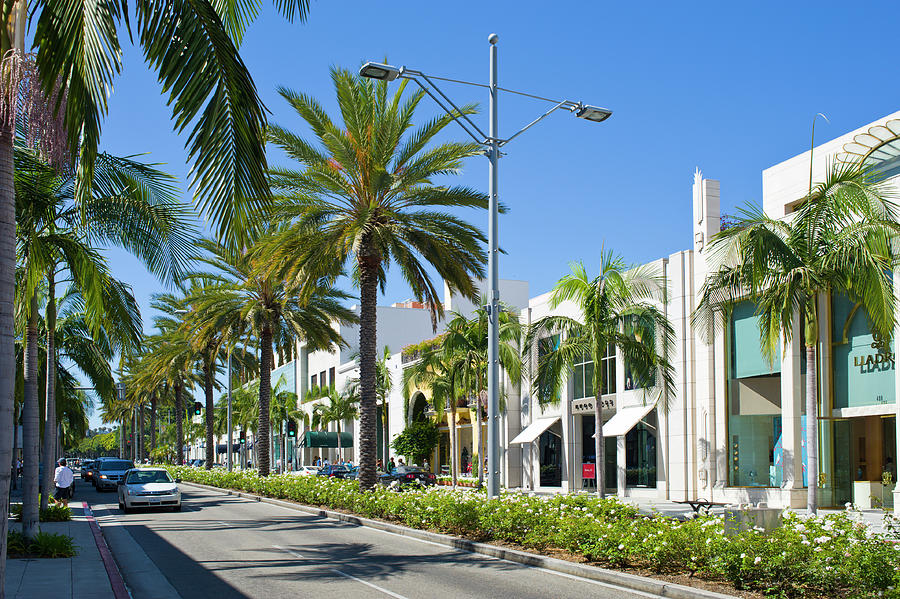 Rodeo Drive, Beverly Hills Photograph by David L Moore