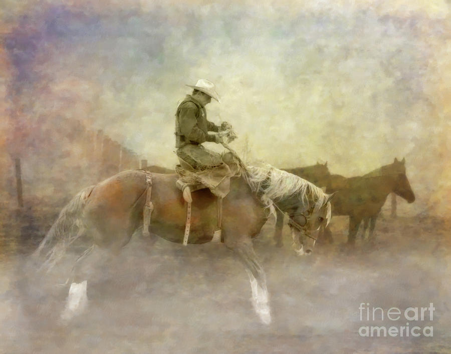 Rodeo Horse Rider Digital Art