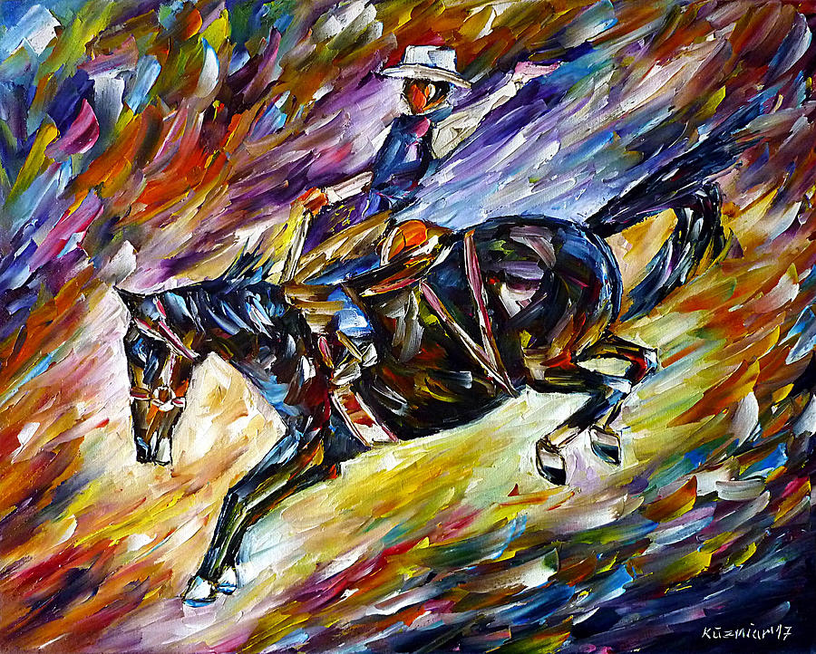Rodeo I Painting by Mirek Kuzniar