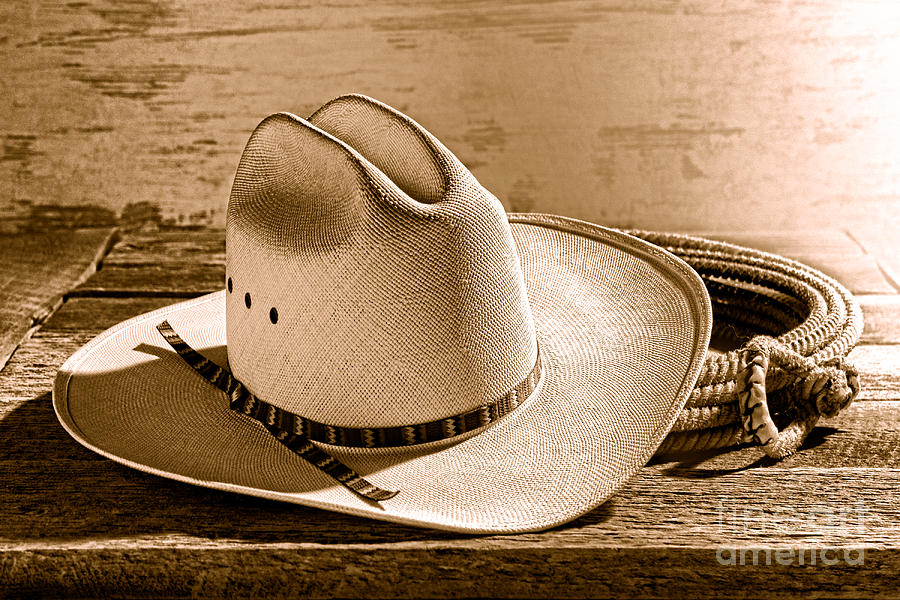 Rodeo in Laredo - Sepia Photograph by Olivier Le Queinec