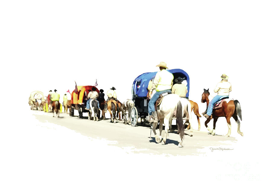 Rodeo Trail Riders - Almost There Digital Art by Jan M Stephenson