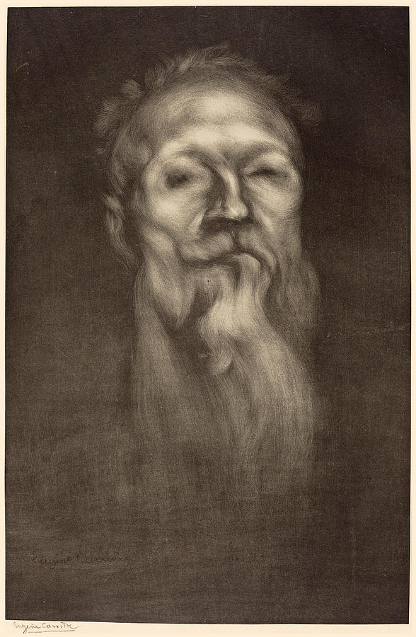 Rodin Drawing by Eugene Carriere