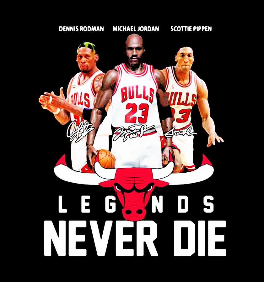 Dennis Rodman, Jordan and Scottie Pippen Poster Basketball Stars