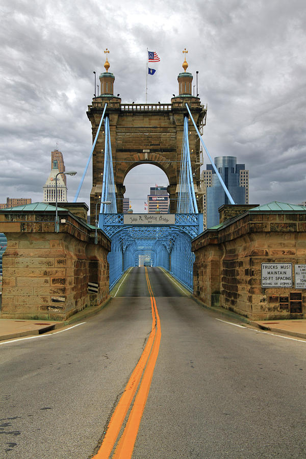 Roebling Bridge Cincinnati Photograph by Dan Sproul