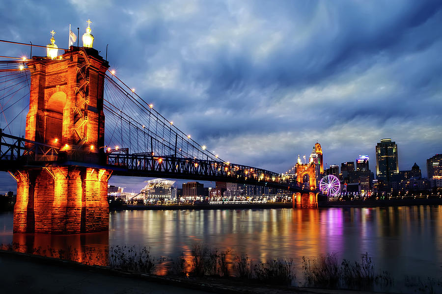 Roebling Suspension Bridge Photograph by Ed Taylor