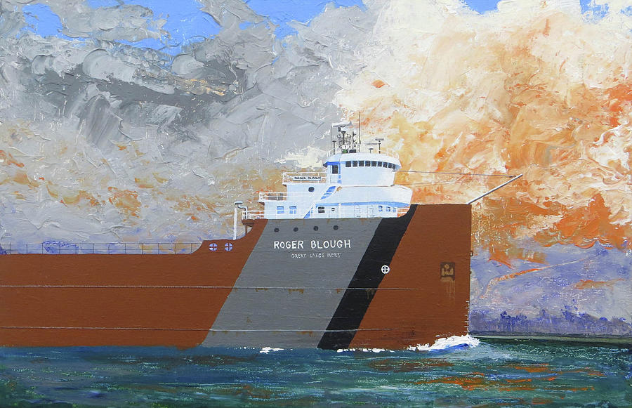 Great Lakes Painting - Roger Blough by Dave Tobaben