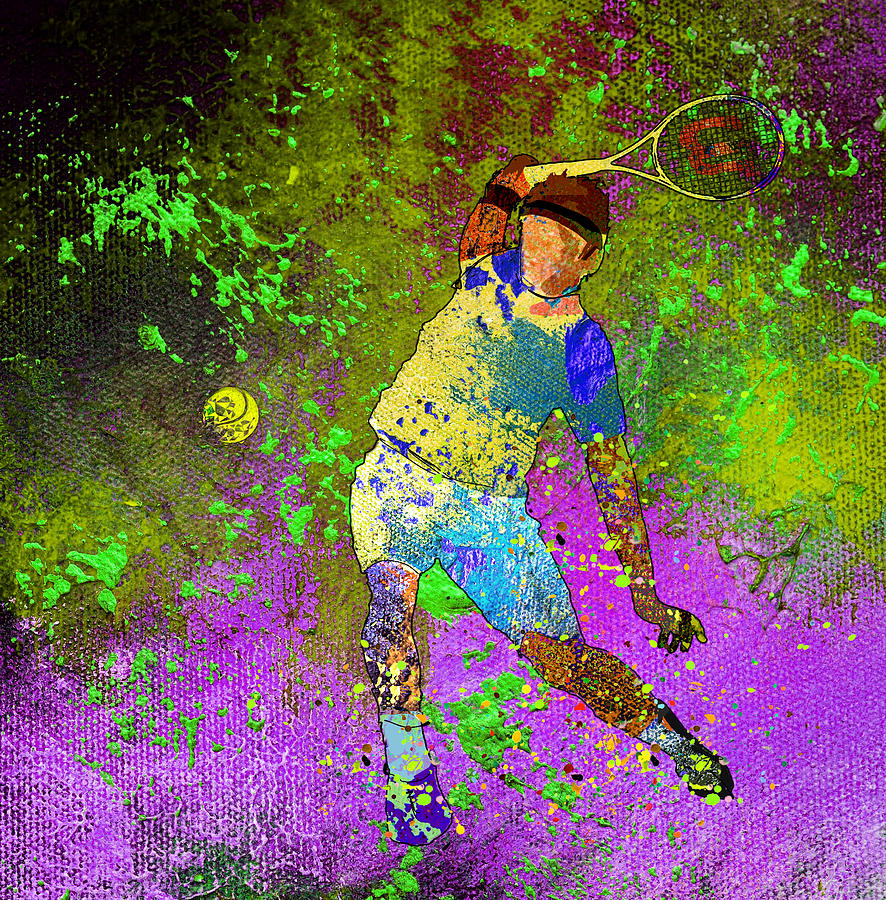 Tennis Passion Mixed Media by Miki De Goodaboom