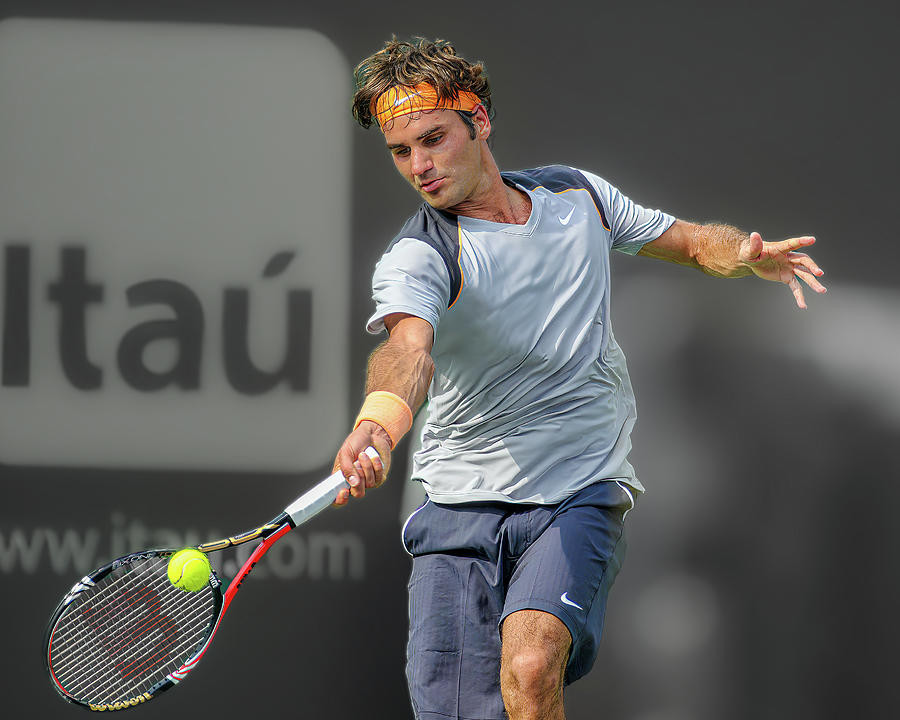 Roger Federer Photograph by Lou Novick