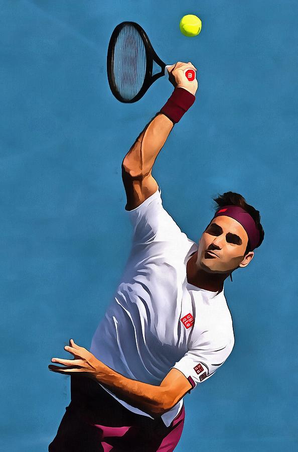 Roger Federer Digital Art by Piero Lee | Fine Art America