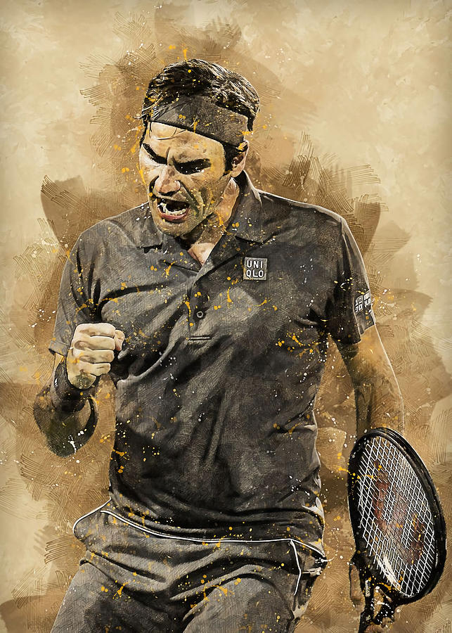 roger federer Poster AB5 Collections Tapestry - Textile by John Cline ...