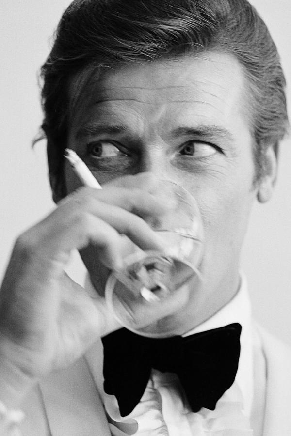 Roger Moore James Bond Martini, Shaken Not Stirred Photograph