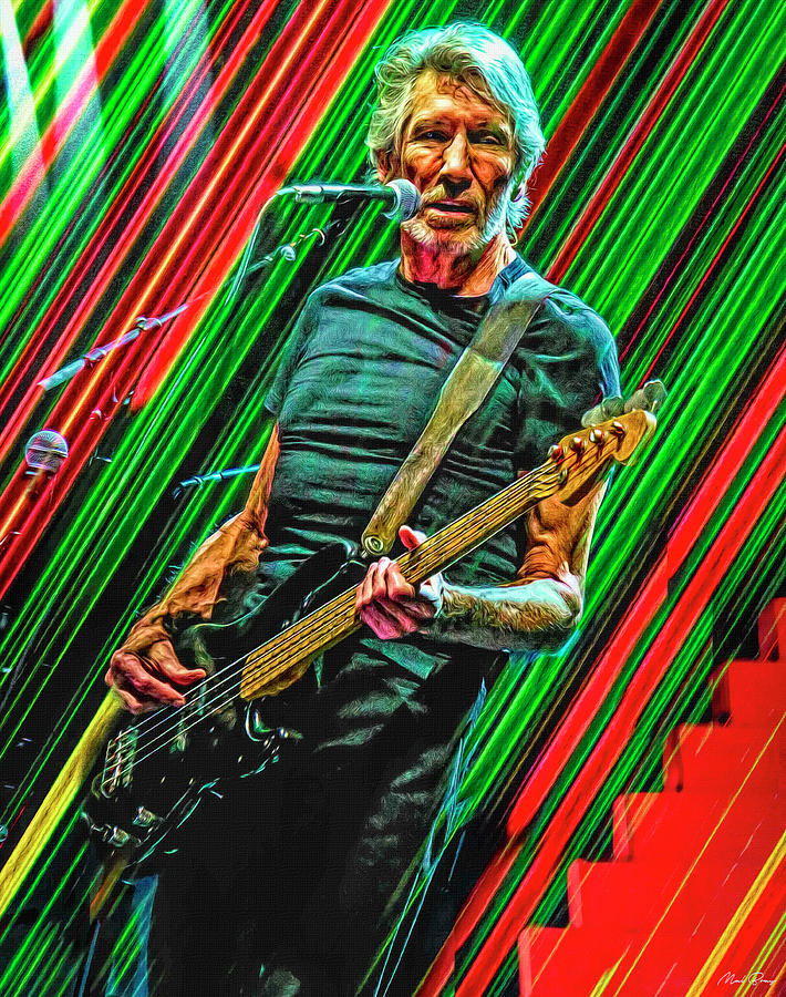 Roger Waters Musician Bass Player Mixed Media by Mal Bray
