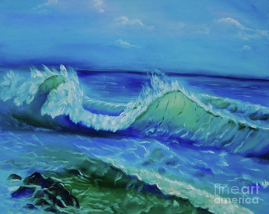 Rogue Wave 1 Painting by Jenny Lee