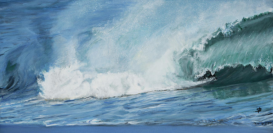 Roiling Wave Painting By Sharon Bignell