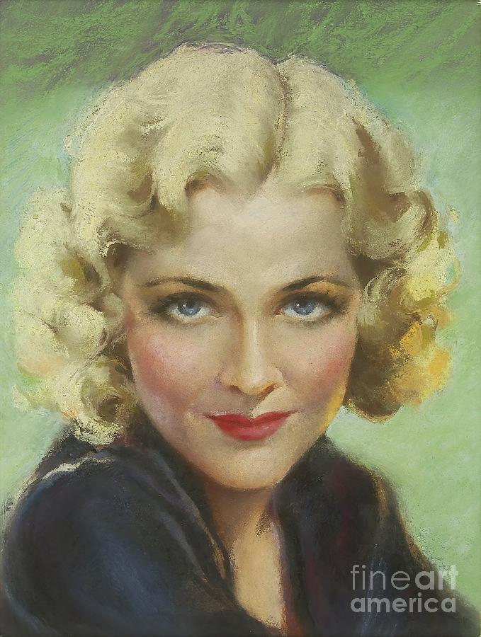 Rolf Armstrong - Blonde, circa 1925 Painting by Magical Vintage - Fine ...