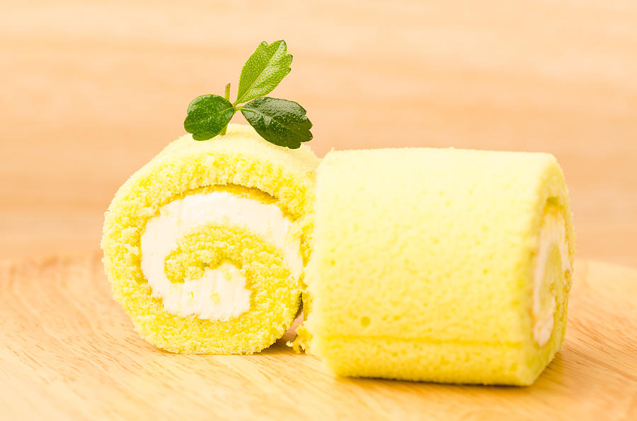 Roll cake Photograph by Nungning20