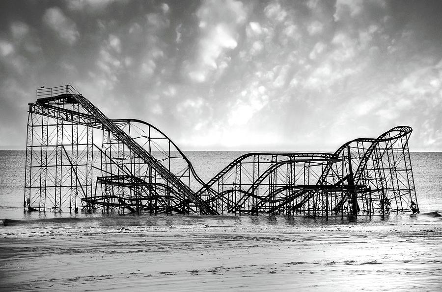 Roller Coaster at Rest, Seaside Heights Photograph by Bob Cuthbert - Pixels