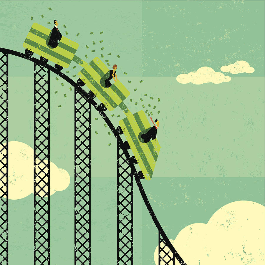 Roller coaster economy Drawing by Retrorocket