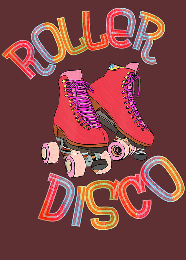 Roller Disco 70S And 80S Party Vintage Retro Skater Digital Art by ...