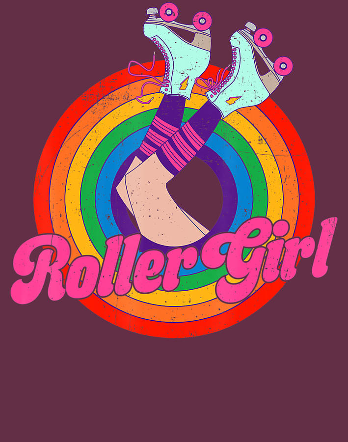 Roller Girl Skater Skating Retro Vintage 70s 80s Skates Digital Art By Thoai Dan Ngo Pixels 5757