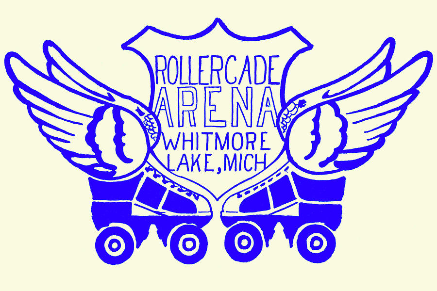 Vintage Drawing - Rollercade Arena by Vintage Roller Skating Posters