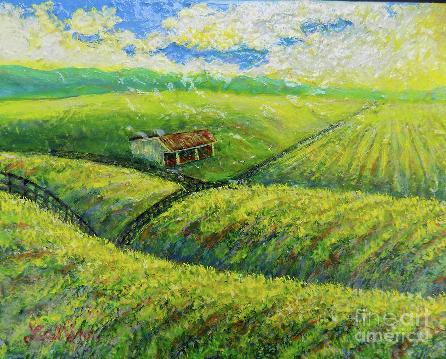 Rolling Hills Of Orange County Painting by Lee Nixon