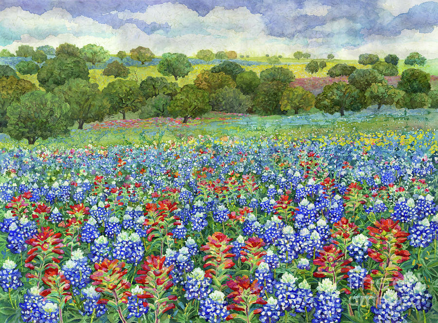 Rolling Hills Of Wildflowers Painting
