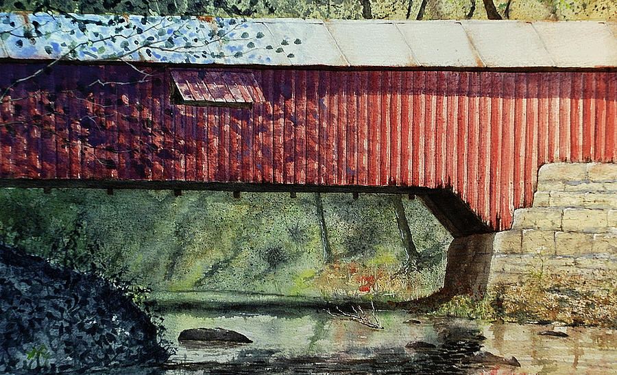 Rolling Stone Bridge Painting by John Glass