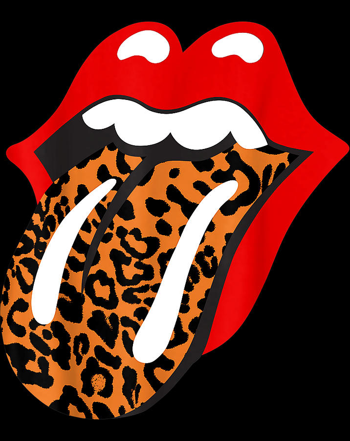 rolling stone t shirt with leopard tongue