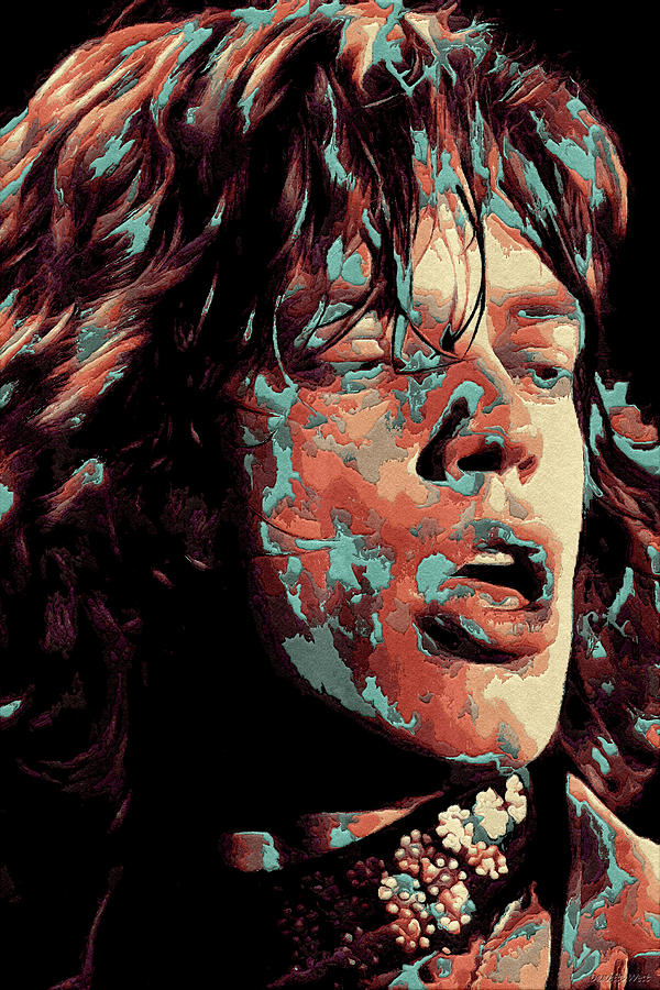 The Rolling Stones Mixed Media - Rolling Stones Mick Jagger Art Shattered by The Rocker Chic