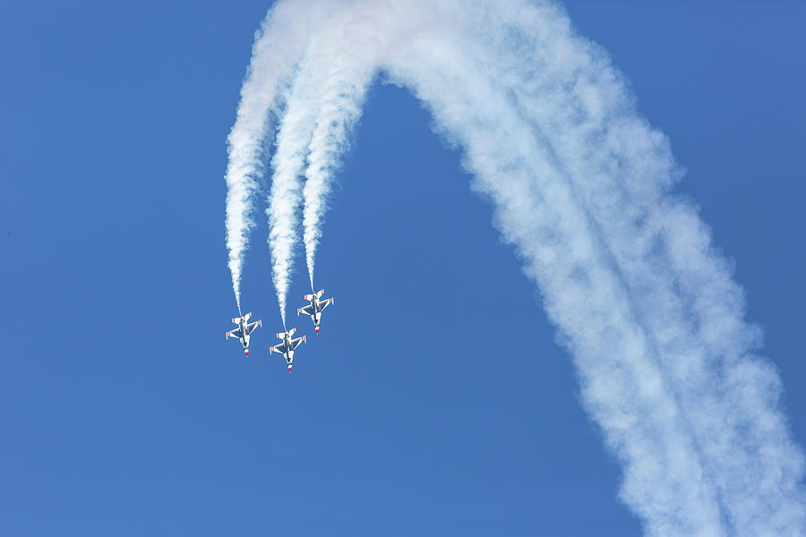 Rolling U. S. Air Force Thunderbirds Photograph by Dale Kincaid