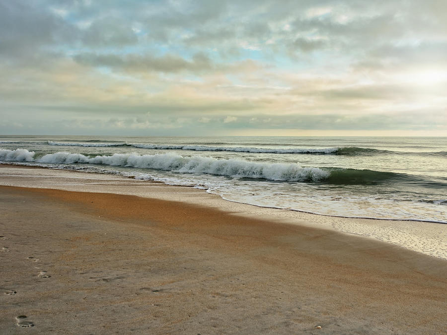 Rolling Waves on a Florida Beach Photograph by Marianne Campolongo