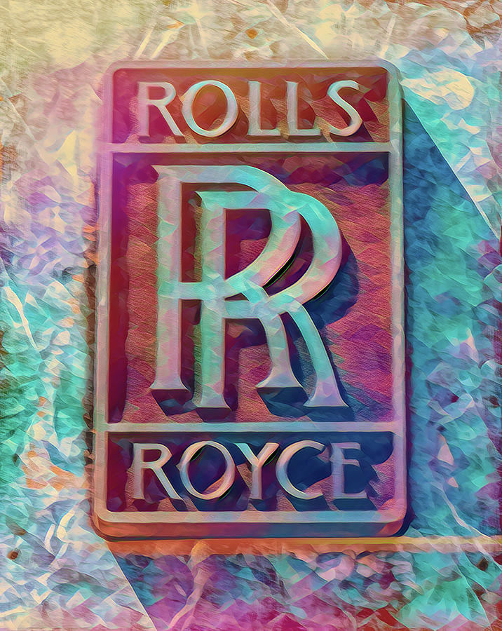 Rolls Royce Abstract Car Insignia Mixed Media