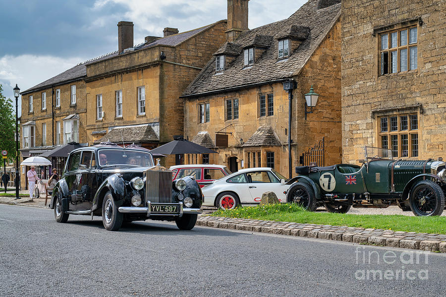 Rolls Royce Driving Through Broadway Cotswolds Photograph by Tim Gainey