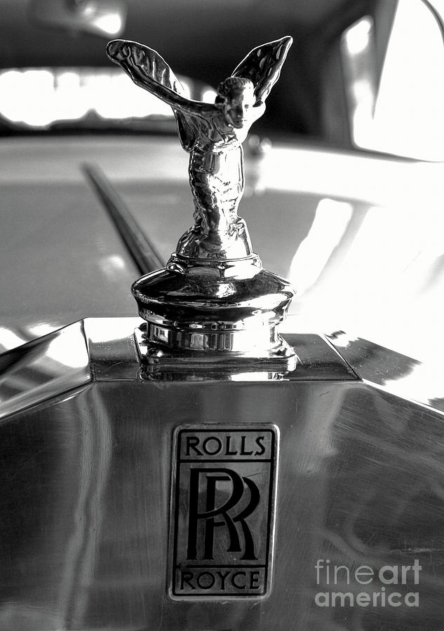 Rolls Royce Fabulous Hood Ornament Mascot Silver Metal Model Photograph by Doc Braham