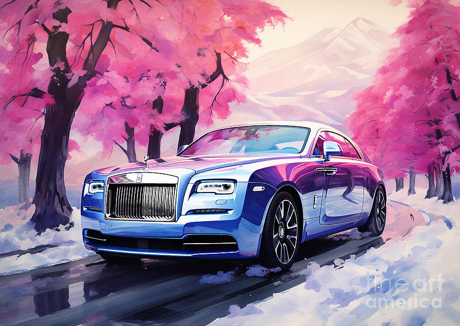 Rolls-Royce Wraith Kryptos car Painting by Destiney Sullivan - Fine Art ...