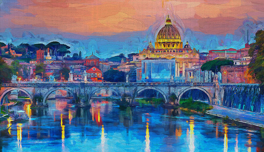 Roma impressum  Painting by Nenad Vasic