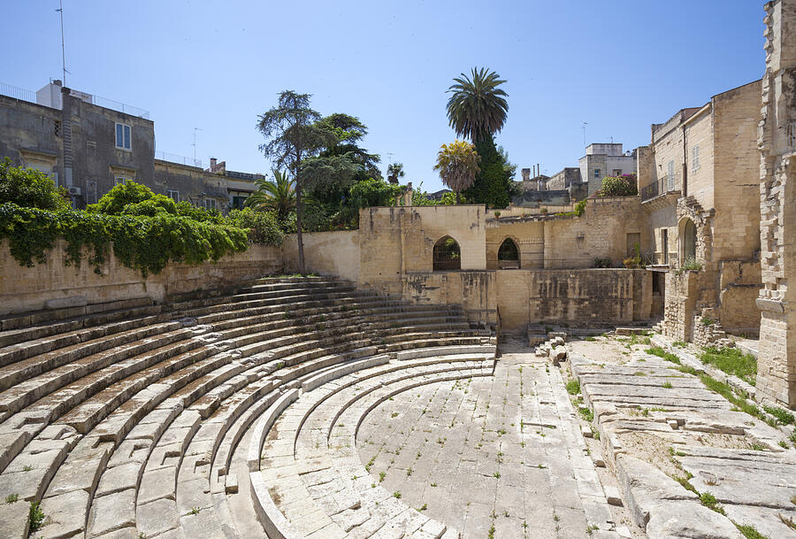 Roman Amphitheater - Roman Theatre of Lecce, Puglia Italy Photograph by Romaoslo
