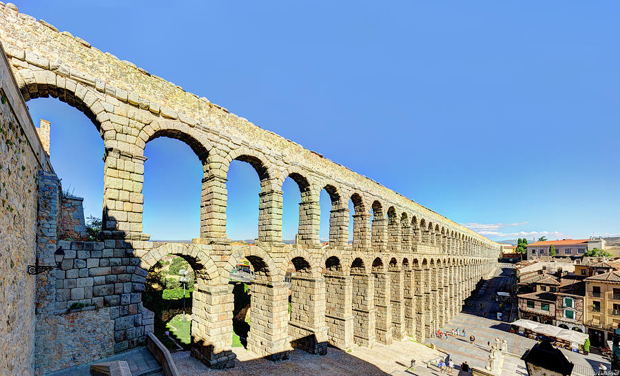 Roman Aqueduct of Segovia from the north Photograph by Weston Westmoreland