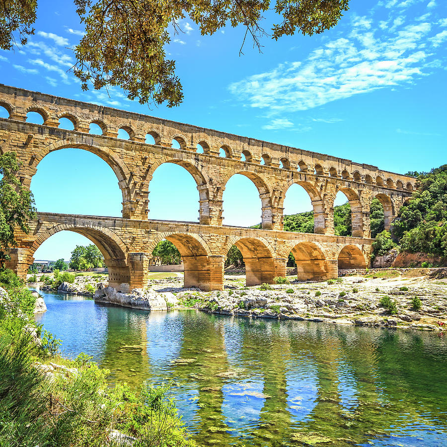 Roman Aqueduct Pont du Gard, France. Photograph by Stefano Orazzini