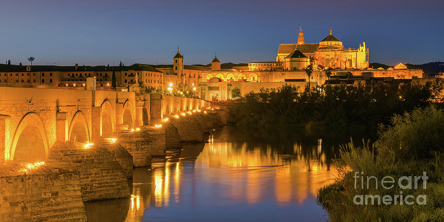 Roman Bridge and the Mezquita Photograph by Henk Meijer Photography