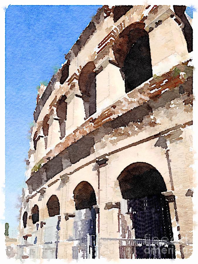 Roman Coliseum Digital Art by Wendy Golden