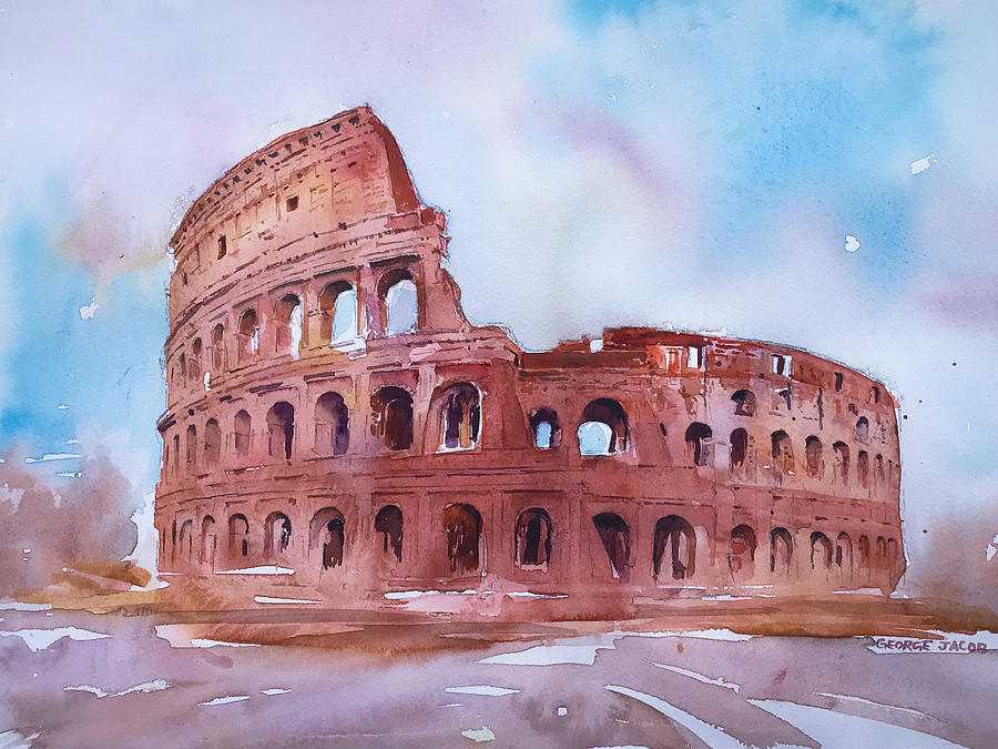 Roman Colosseum 2 Painting by George Jacob